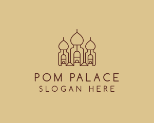 Brown Arabic Palace  logo design