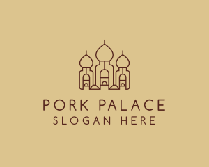 Brown Arabic Palace  logo design