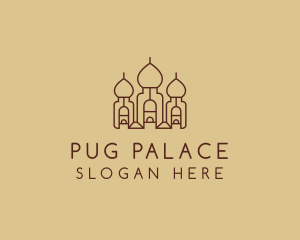 Brown Arabic Palace  logo design