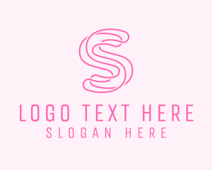 Yoga - Pink Spa Letter S logo design