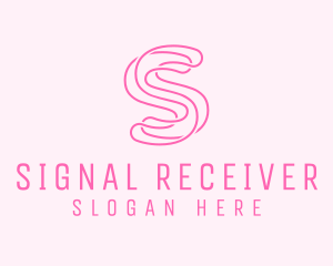 Pink Spa Letter S logo design