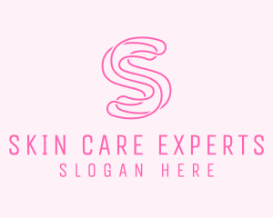 Pink Spa Letter S logo design