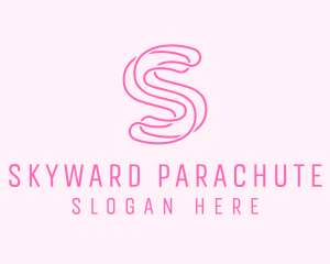 Pink Spa Letter S logo design