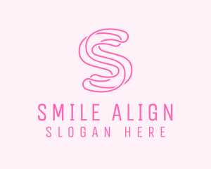 Pink Spa Letter S logo design