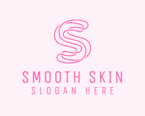 Pink Spa Letter S logo design