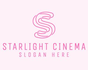 Pink Spa Letter S logo design