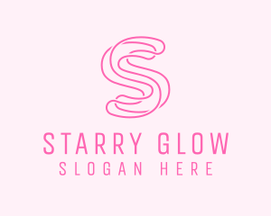 Pink Spa Letter S logo design