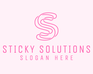 Pink Spa Letter S logo design