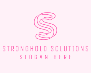 Pink Spa Letter S logo design