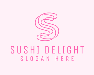 Pink Spa Letter S logo design