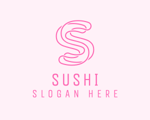 Pink Spa Letter S logo design