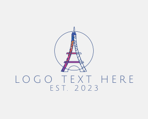 Europe - Creative Eiffel Tower logo design