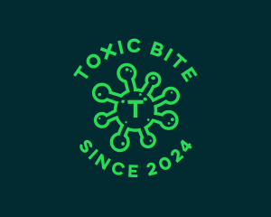 Toxic Virus Bacteria logo design