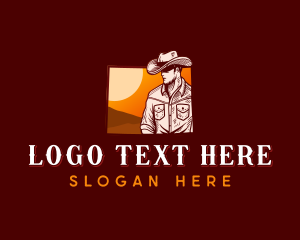 Map - Wyoming Western Clothing logo design