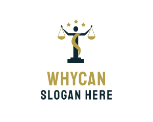 Legal Advice - Human Justice Scale logo design