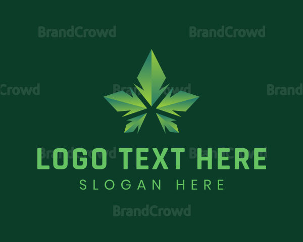 Geometric Cannabis Weed Logo
