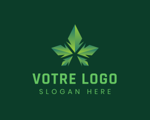 Smoke - Geometric Cannabis Weed logo design