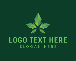 Drug - Geometric Cannabis Weed logo design