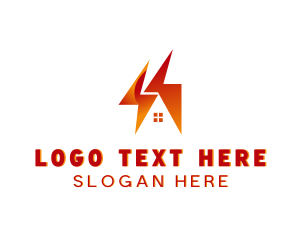 Plug - House Bolt Lightning logo design