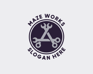 Repair Mechanic Wrench logo design