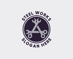 Repair Mechanic Wrench logo design