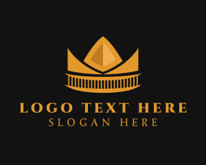Elegant - Golden Orange Crown logo design