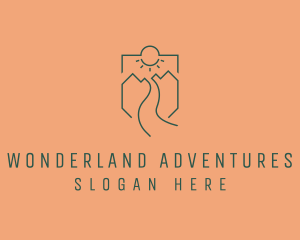 Mountain Valley Adventure  logo design