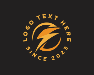 Badge - Lightning Bolt Energy logo design