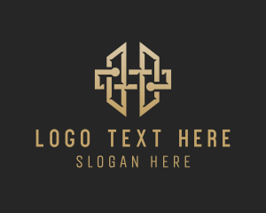 Professional - Circuit Loop Letter H logo design