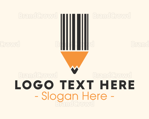 Barcode Scan Pencil Logo