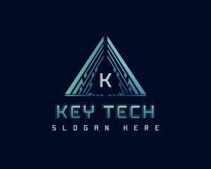 Digital Pyramid Triangle logo design