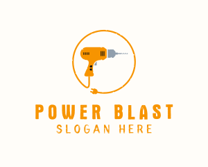 Power Drill Renovation Tool logo design