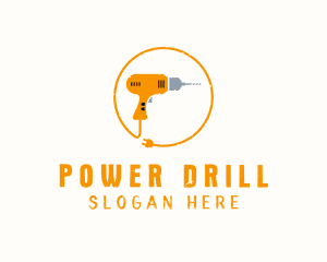 Power Drill Renovation Tool logo design