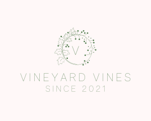 Nature Vineyard Leaf logo design