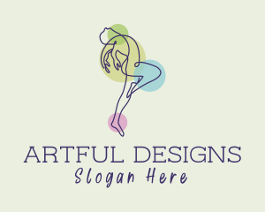 Dance Yoga Monoline logo design