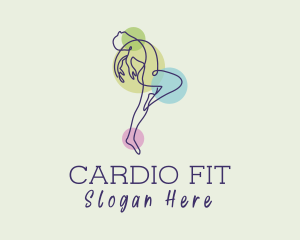 Cardio - Dance Yoga Monoline logo design