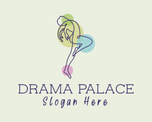 Theatrical - Dance Yoga Monoline logo design