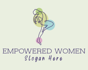 Women - Dance Yoga Monoline logo design