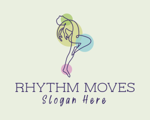 Dance - Dance Yoga Monoline logo design