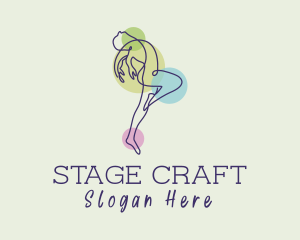 Theatre - Dance Yoga Monoline logo design