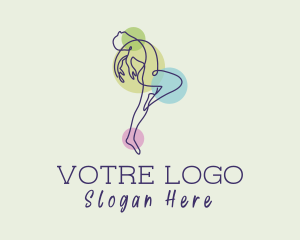Dance Yoga Monoline logo design
