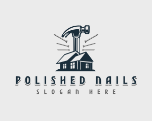 Hammer Carpentry Nails logo design