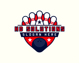 Bowling Pin Ball logo design