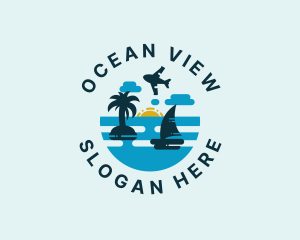 Travel Island Resort logo design