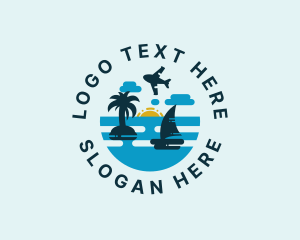Boat - Travel Island Resort logo design