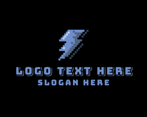 Arcade - Pixelated Lightning Arcade logo design