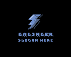Pixelated Lightning Arcade Logo