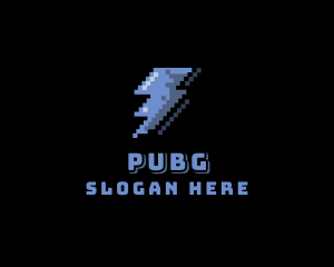 Pixel - Pixelated Lightning Arcade logo design