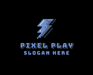 Arcade - Pixelated Lightning Arcade logo design