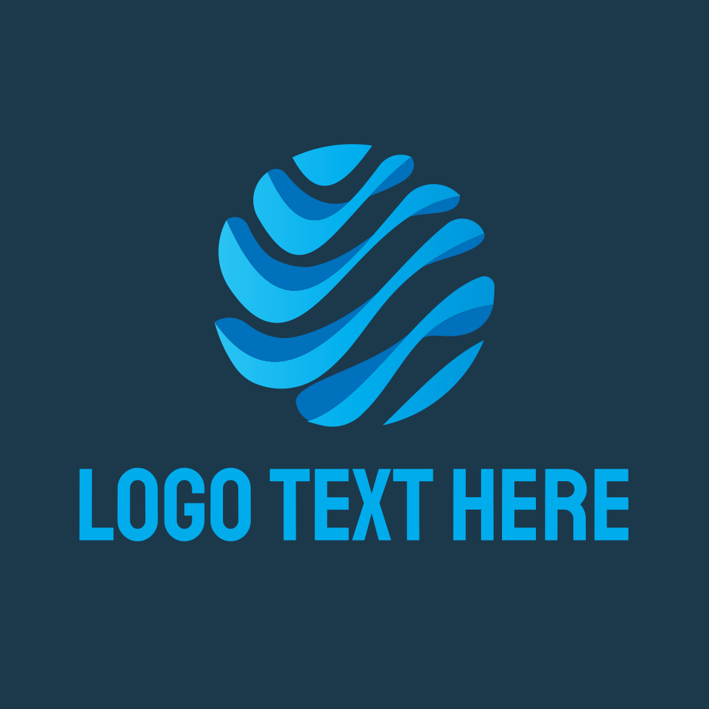 Blue Globe Wave Logo | BrandCrowd Logo Maker